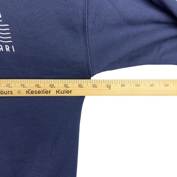 Hari Mari Sun & Sea Fleece Crewneck Powder Sweatshirt Men M Navy Blue Pullover - Picture 5 of 10